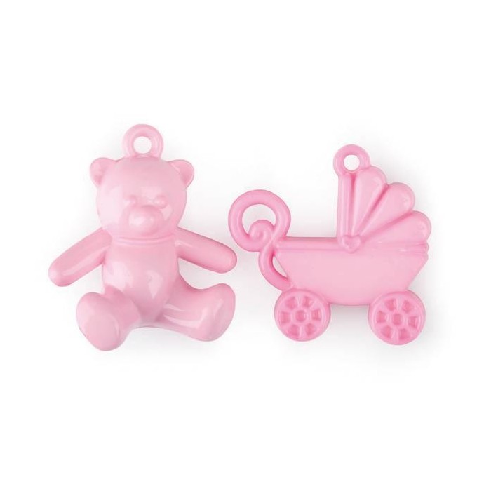 ORSETTO CARROZZINA 4CM ROSA 16